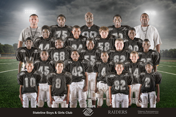 Football team posing for a photo